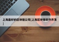 上海最好的区块链公司[上海区块链软件开发]